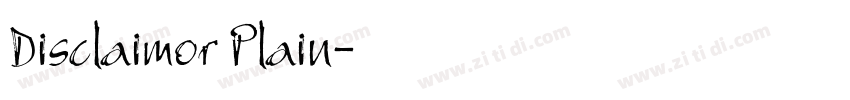 Disclaimor Plain字体转换